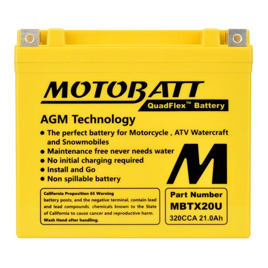 Batería Motobatt MBTX20U QUADFLEX AGM