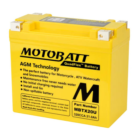 Batería Motobatt MBTX20U QUADFLEX AGM
